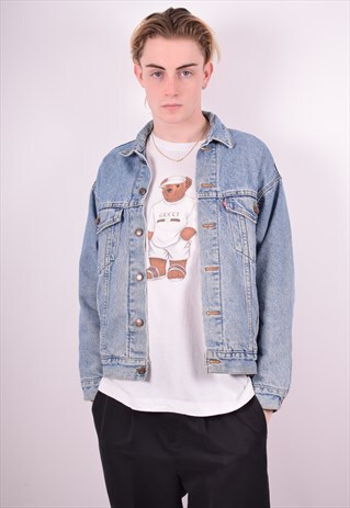 LEVI'S MENS VINTAGE DENIM JACKET SMALL BLUE 90'S