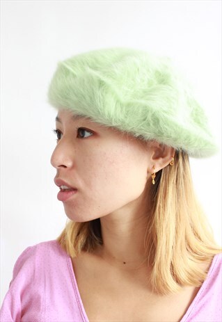 GREEN SORBET FLUFFY BERET