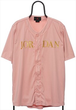 Jordan Spellout Pink Baseball Jersey Womens