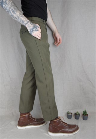 HIGH WAISTED MILITARY TROUSERS