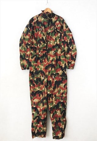 Vintage Mens Boilersuit Jumpsuit Coveralls Camouflage