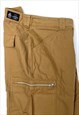 NIKE ACG BROWN CARGO TROUSERS WITH METAL ZIP UTILITY POCKETS