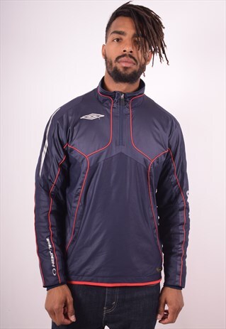 UMBRO MENS VINTAGE PULLOVER TRACKSUIT TOP JACKET LARGE 90S