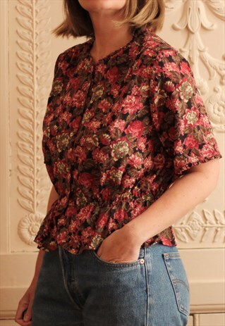 FLORAL PRINTED ROMANTIC BLOUSE