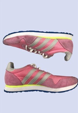 Men's Adidas Pink Side Stripe Suede Low Casual Trainers