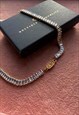 AUTHENTIC DIOR CD PENDANT - UPCYLCED CHOKER