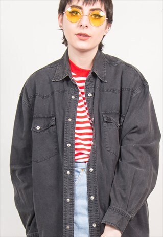 VINTAGE 90'S DENIM OVERSIZED SHIRT