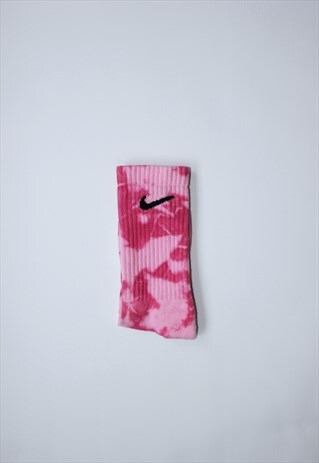 NIKE UNISEX CUSTOM TIE DYE SOCK - MIKE TIEDYSON - FLAMINGO