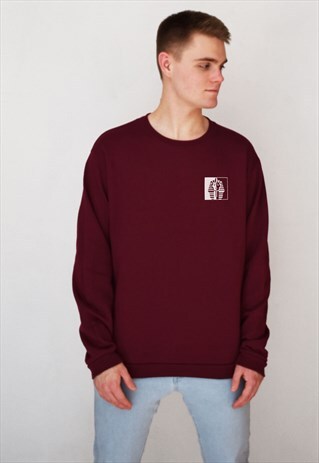 BURGUNDY PHARAOH (WHITE) SWEATSHIRT