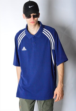 2000 NAVY BLUE ADIDAS POLO SHIRT