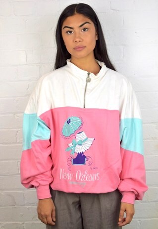 VINTAGE 90'S 1/4 ZIP SWEATSHIRT