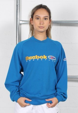 vintage reebok spellout sweatshirt