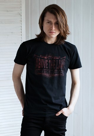 ABOVE THE LAW - VINTAGE RETRO CLASSIC MOTORCYCLE T SHIRT