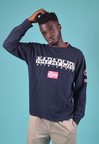 VINTAGE NAPAPIJRI NAVY SWEATSHIRT
