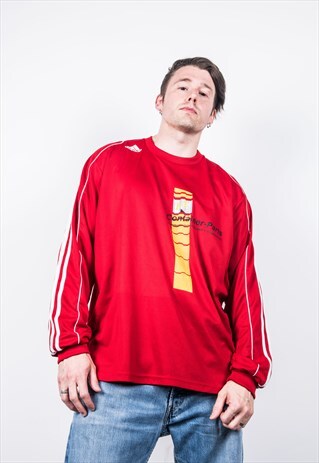 ADIDAS VINTAGE 1990S RED SPORT T-SHIRT