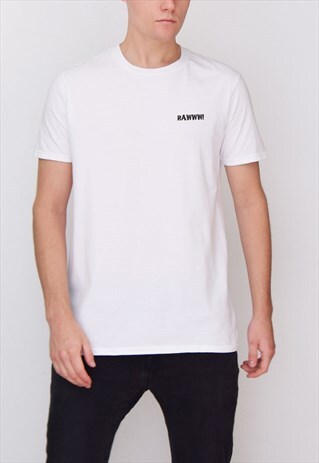 WHITE RAWWW T-SHIRT