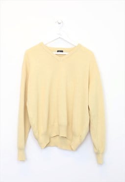 Vintage Gabicci knit sweatshirt in yellow. Best fits L
