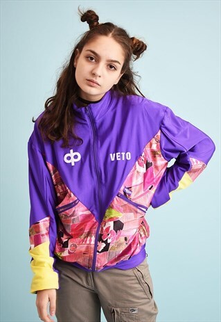 90'S RETRO ATHLEISURE SPORTS STRETCH TRACKSUIT JACKET