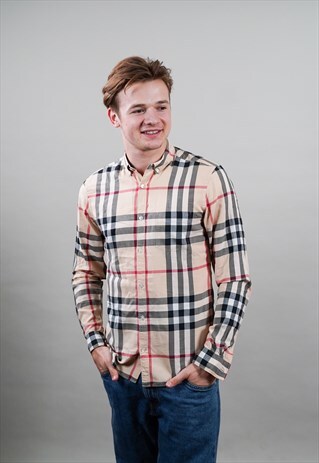 BURBERRY FULL NOVA CHECK CASUAL SHIRT FIT S PERFECT