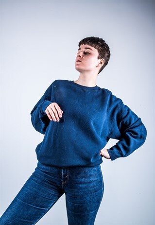 VINTAGE 1990S BLUE SWEATER