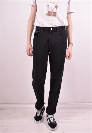 CALVIN KLEIN MENS VINTAGE JEANS W30 L34 BLACK 90S