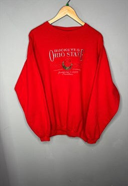 Vintage ohio state buckeyes rose embroidered spellout sweats