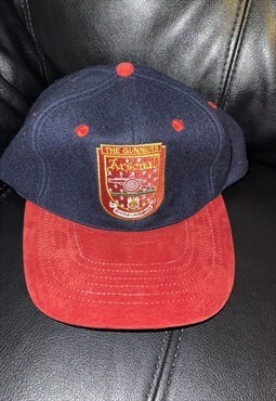 90s Vintage Retro Embroidered Suede Peak Wool Body Arsenal