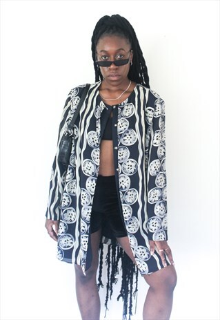VINTAGE LONG SLEEVE PRINTED DRESS