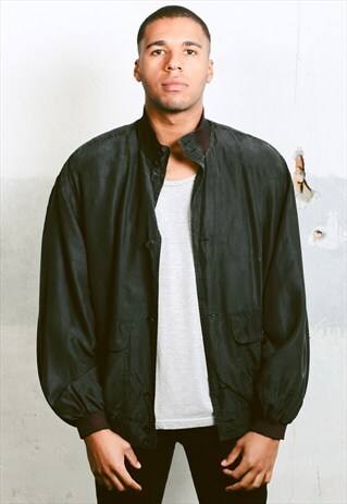 VINTAGE SILK BOMBER JACKET