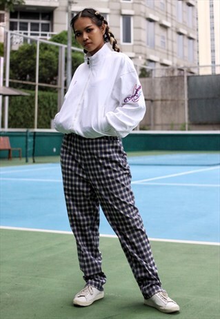 VINTAGE PRINTED CHECKED 90S TROUSERS