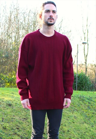 VINTAGE 90S GLENMUIR SCOTTISH KNIT JUMPER - XL - WOOL