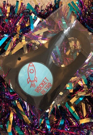 ROCKET RETRO PRINT FACE MASK RETRO ATOMIC PRINT