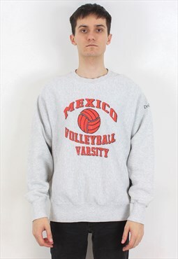 Sweatshirt Cross Grain Jumper Mexico Volleyball Varsity Top