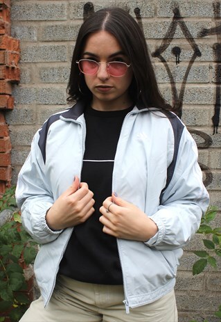 90'S RETRO GREY FESTIVAL TRACK JACKET