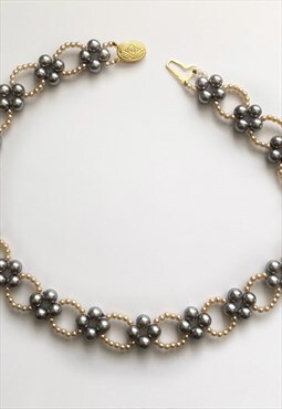 Vintage 80s Pearl Effect Necklace 