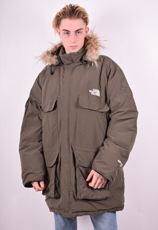 THE NORTH FACE MENS VINTAGE PARKA JACKET XXL KHAKI 90'S