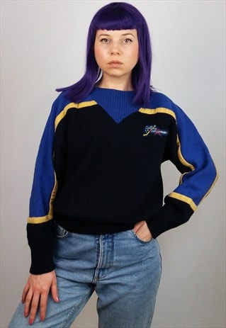 LES COPAINES VINTAGE 80'S WOOL KNIT JUMPER/ SWEATER