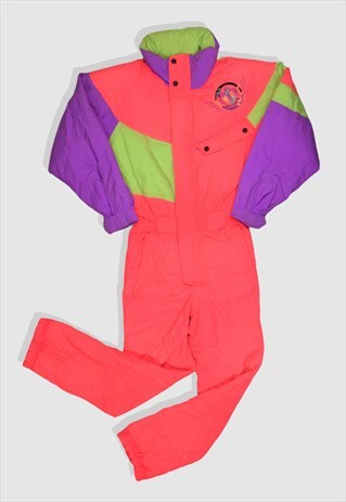 Vintage 1980s FILA Embroidered Colour Block Ski Snow Suit