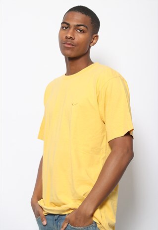 VINTAGE NIKE LOGO T-SHIRT YELLOW