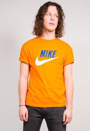 90'S VINTAGE BRIGHT ORANGE NIKE T-SHIRT