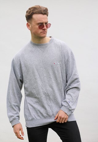 CHAMPION USA MINIMALIST ASH GREY SWEATSHIRT