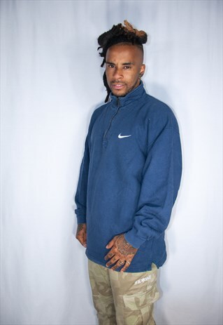 BLUE NIKE ZIP SWEATSHIRT