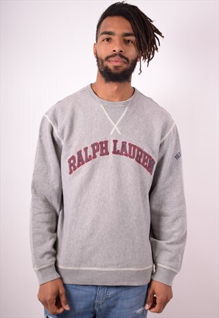 POLO RALPH LAUREN MENS VINTAGE SWEATSHIRT JUMPER LARGE 90S