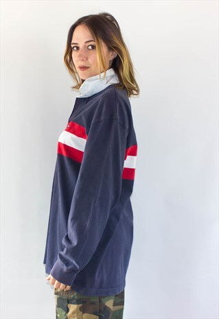 VINTAGE 90'S COLOURBLOCK TOMMY POLO TOP
