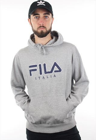VINTAGE FILA ITALIA SPELL OUT HOODIE SWEATSHIRT