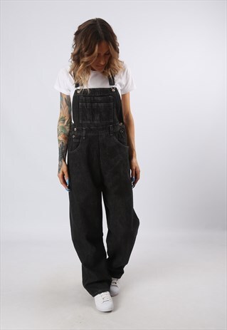 DENIM DUNGAREES LONDON JEAN WIDE TAPERED LEG UK 12 (55E)