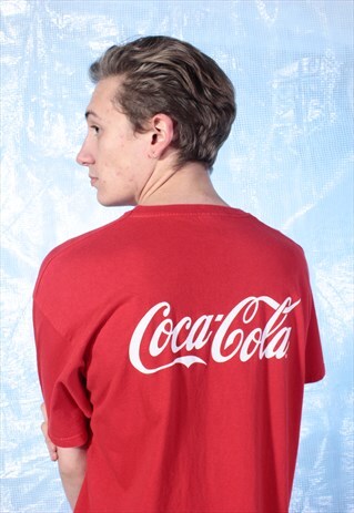 VINTAGE FRUIT OF THE LOOM RED COCA COLA TEE