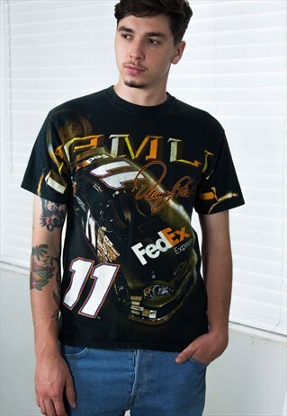 VINTAGE NASCAR T-SHIRT LOGO 90S M 8.2