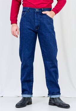 WRANGLER navy blue jeans W36 L32 vintage 90s denim XL