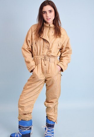 90'S ATHLEISURE BRONZE WINTER SKIING TRACKSUIT JUMPSUIT